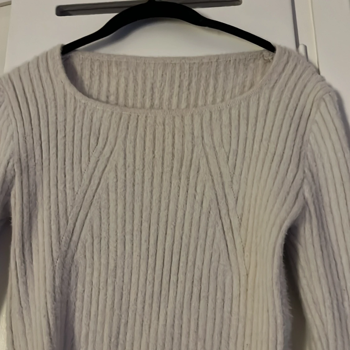 Beige ribbad tröja - 90