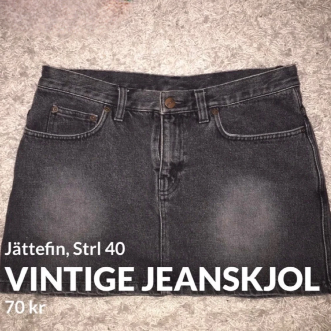 Vintage jeanskjol