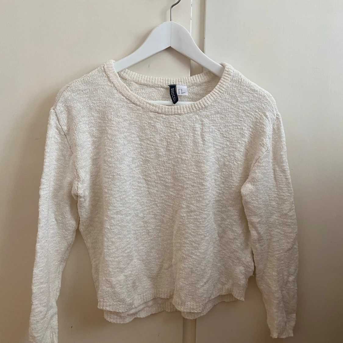 croppad stickad tröja hm - 90