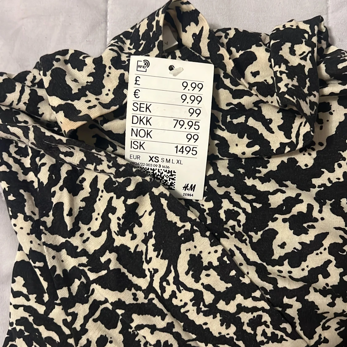 Mönstrad långärmad topp från H&M - 90