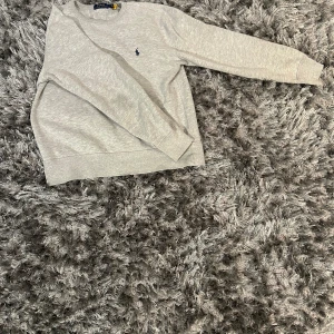 Grå tröja från Polo Ralph Lauren - Säljer en stilren grå tröja från Polo Ralph Lauren med det klassiska logotypbroderiet på bröstet. Tröjan har långa ärmar och en bekväm passform, perfekt för en avslappnad look. Passar bra till jeans eller chinos.