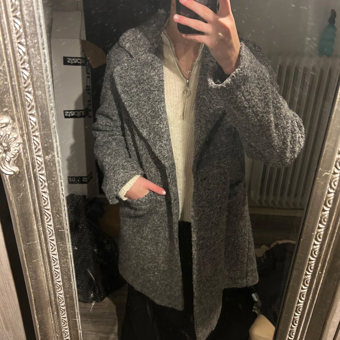 Grå kappa från H&M - 91