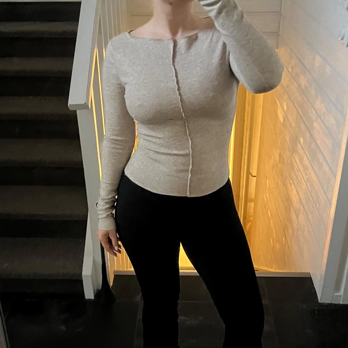 Beige långärmad tröja - 91