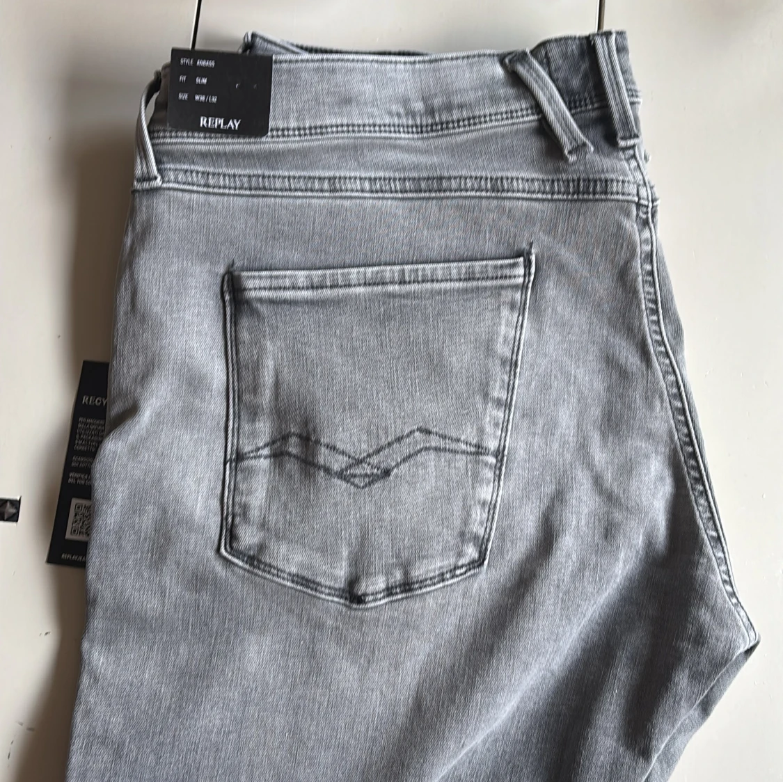 Grå Replay Hyperflex Jeans anbass  - 2