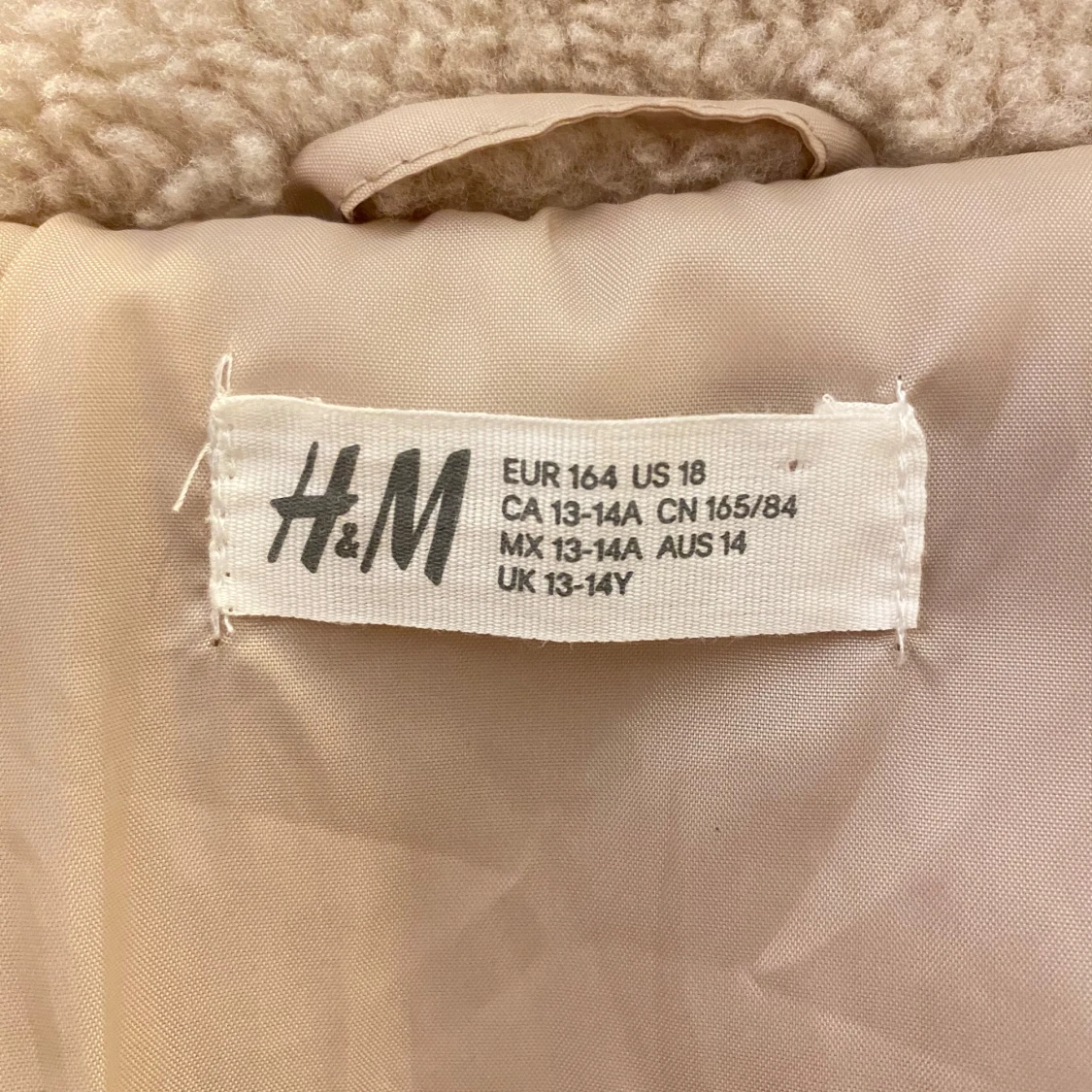 Beige teddyjacka från H&M - 91