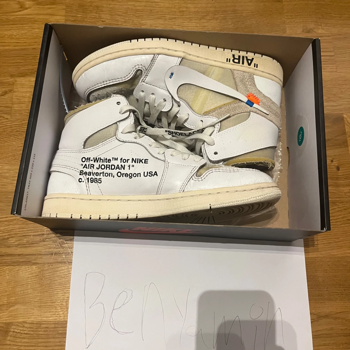 Jordan 1 off white high euro us 7.5 - 91