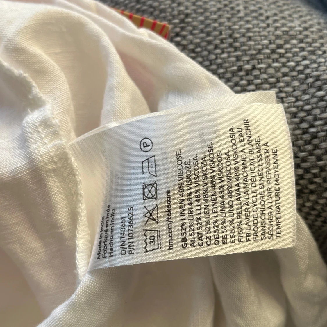 Vit linneskjorta från H&M - 92