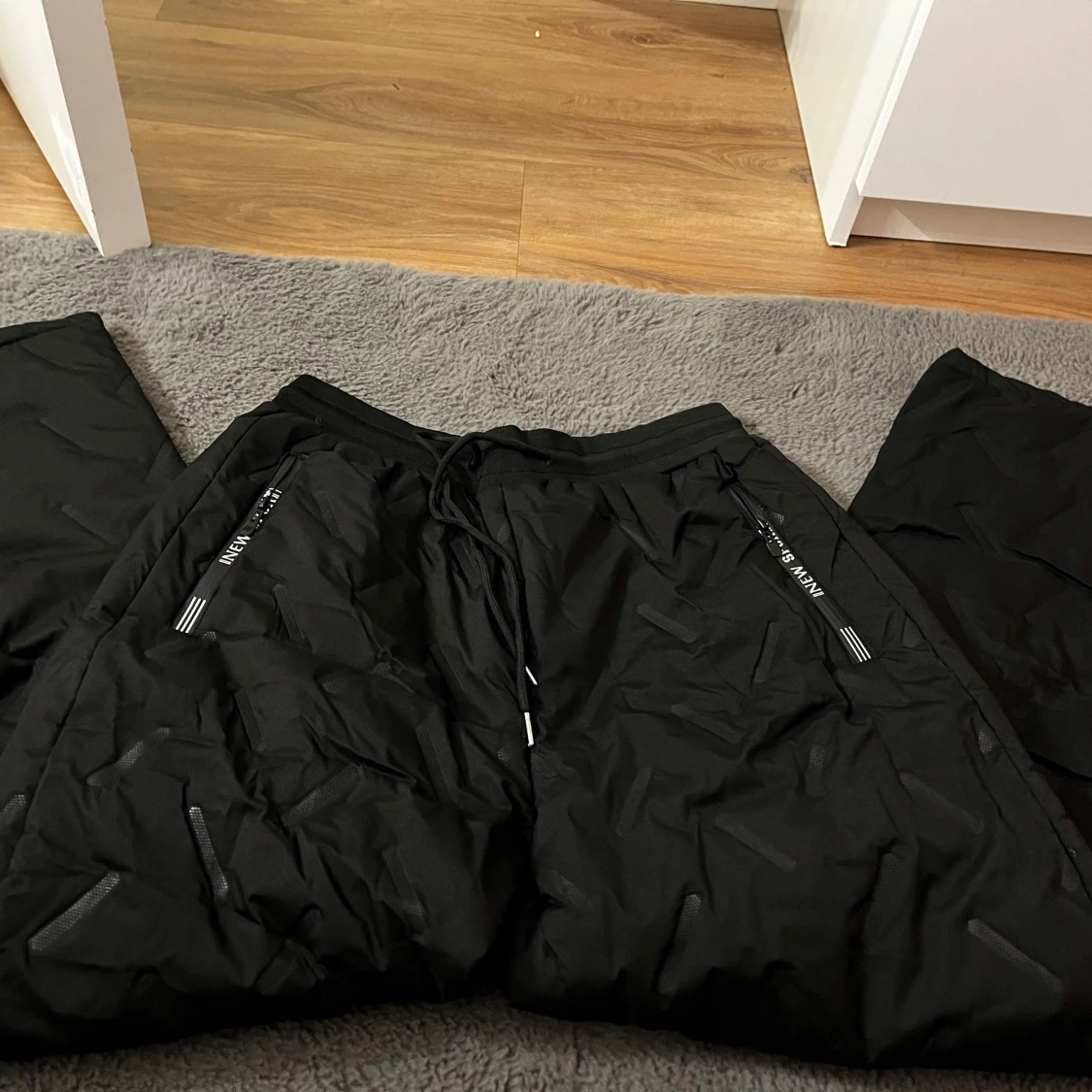 Svarta termobyxor med fleecefoder