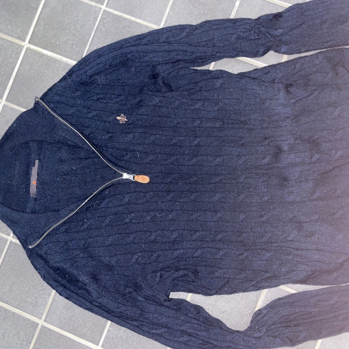 Mörkblå Morris Half-zip