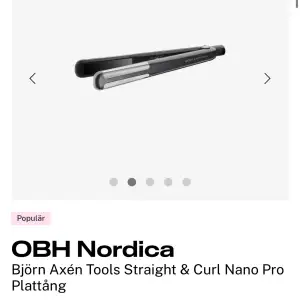 OBH nordica X Björn axen tools straight & curl nano pro plattång helt ny endast tesdad en gång o allt medföljer, nypris är 599kr