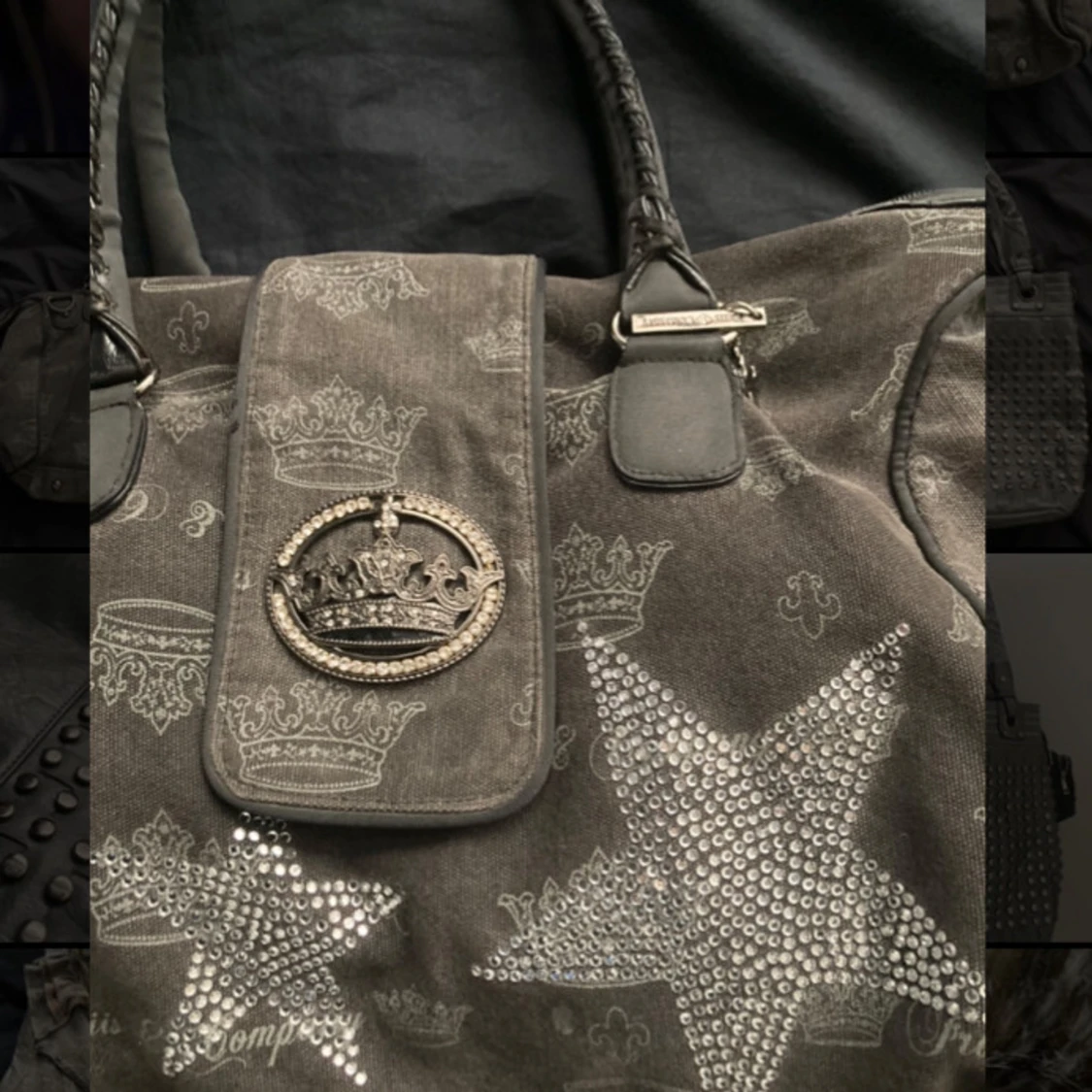 Svart axelväska med stjärndetaljer - 3