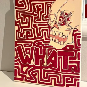 Tavla i akryl - Liten tavla i akryl av stitchingneedles