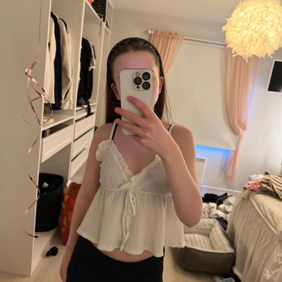 Vit croppad linnetopp