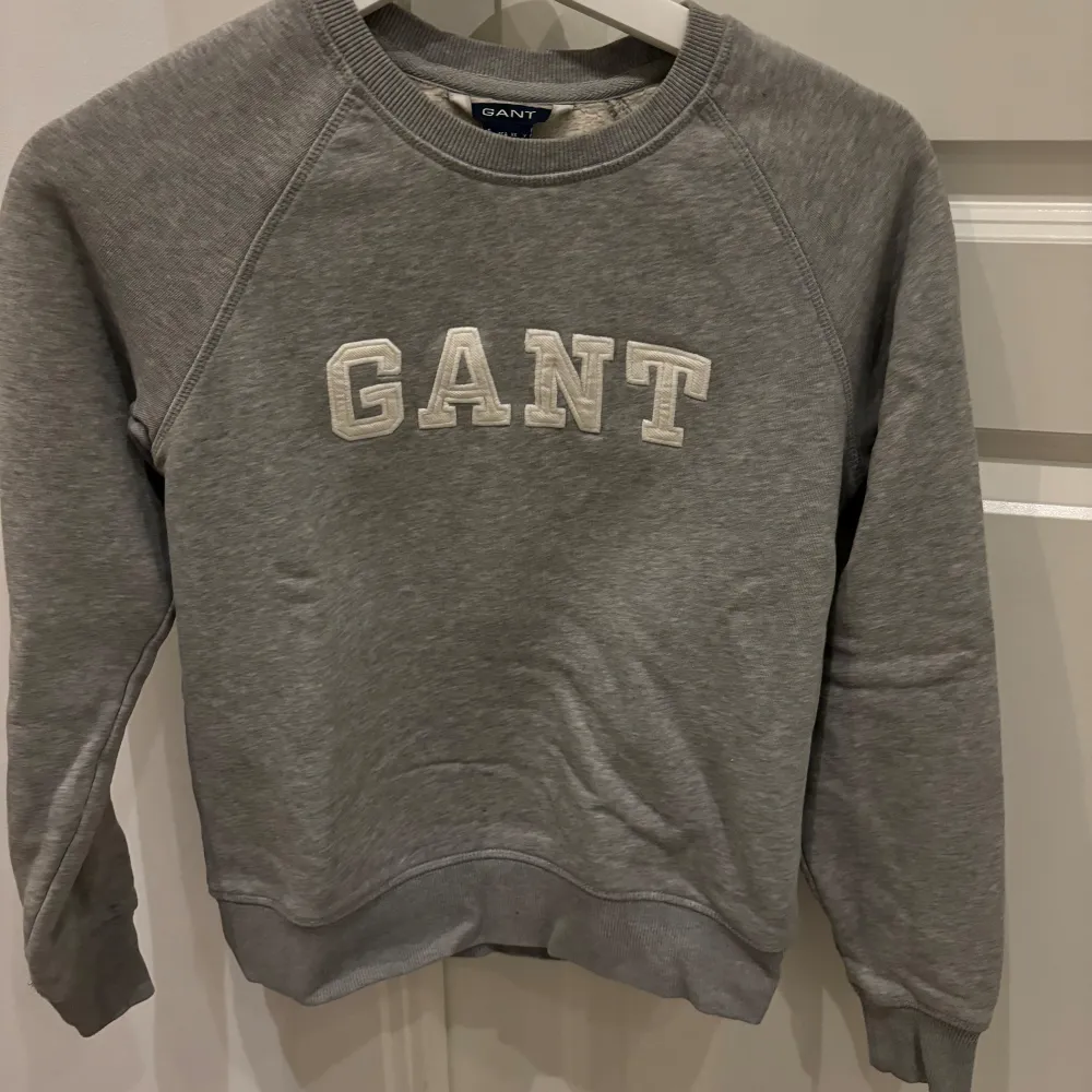 Grå Gant hoodie  Använd få gånger . Hoodies.