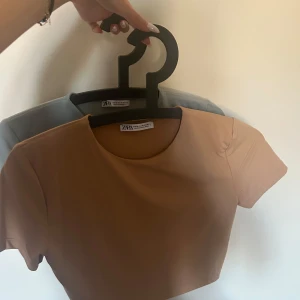två kortärmade t-shirts  - två kortärmade t-shirts från Zara , helt nya, aldrig använda, M men passar perfekt för S  skims look alike 