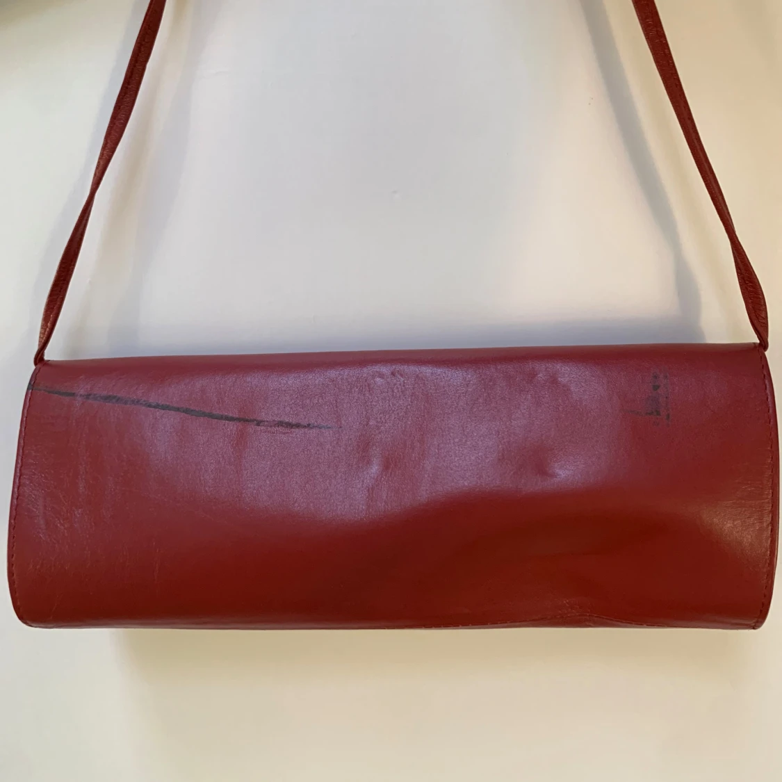 Röd baguetteväska - 91