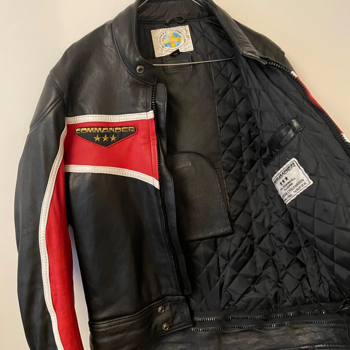 Vintage Läder Motorcykel jacka  - 92