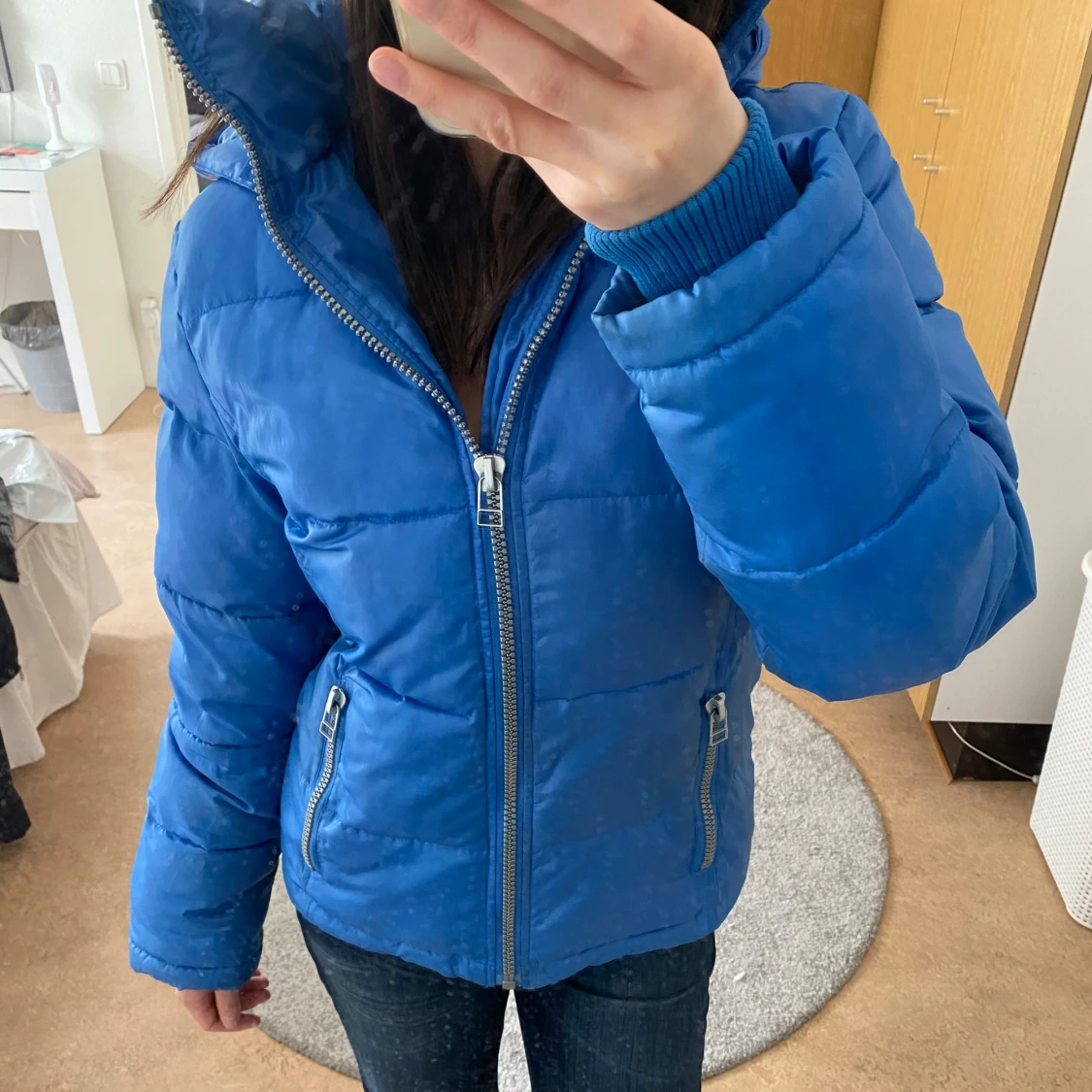 Blå puffer jacket - 91