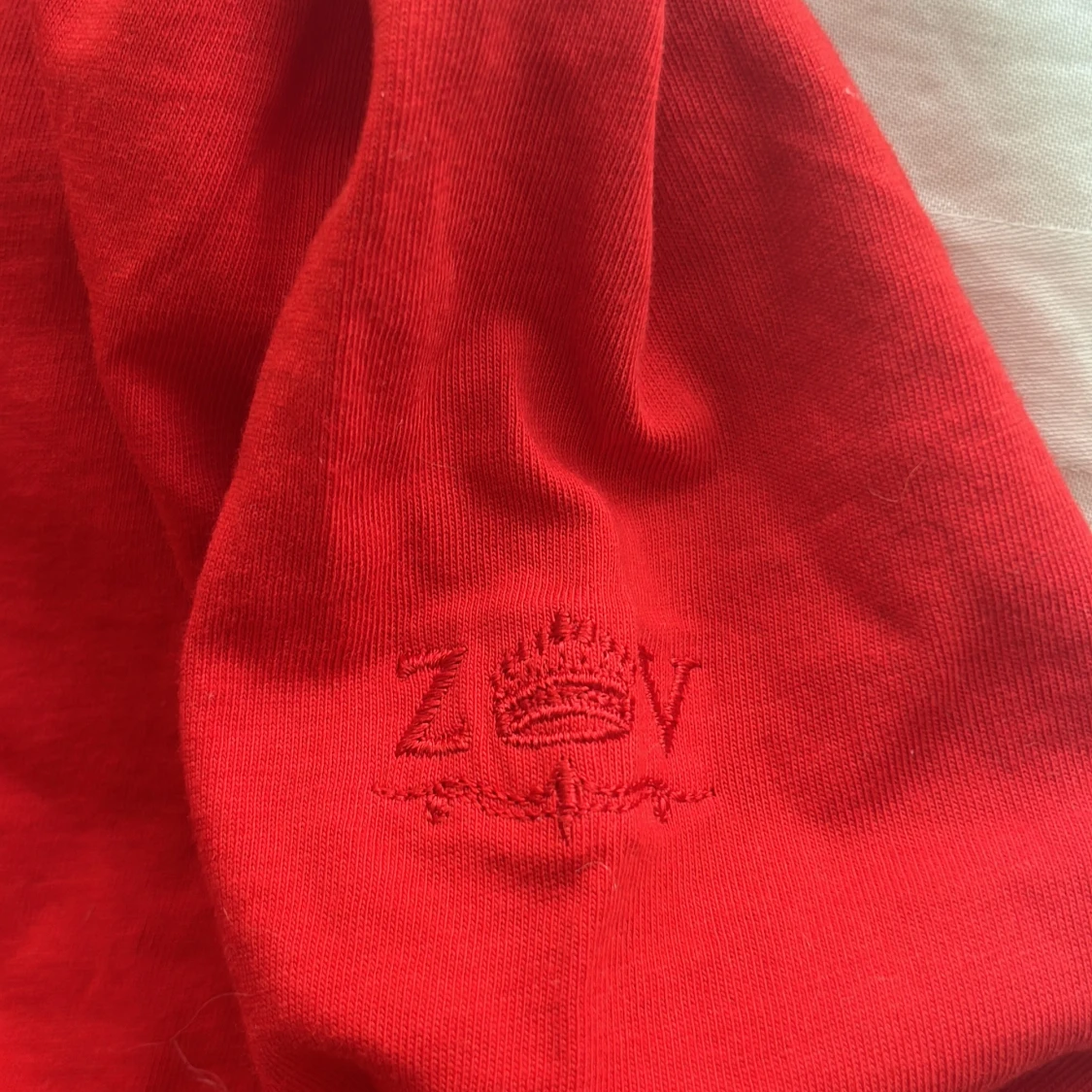 Röd zadig långärmad tröja - 91