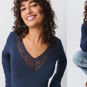 lace detail top - en topp med spets detaljer, figur nära och långärmad, använd fåtal gånger därav inga defekter!