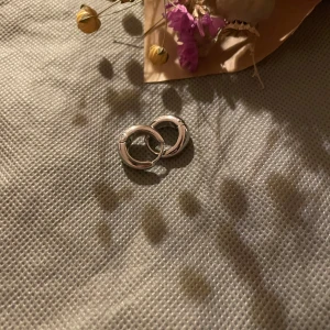 Silverfärgade örhängen i rostfritt stål - Snygga och stilrena silverfärgade örhängen i rostfritt stål. Perfekta för att ge en elegant touch till din outfit. De har en enkel och modern design som passar till många olika stilar.