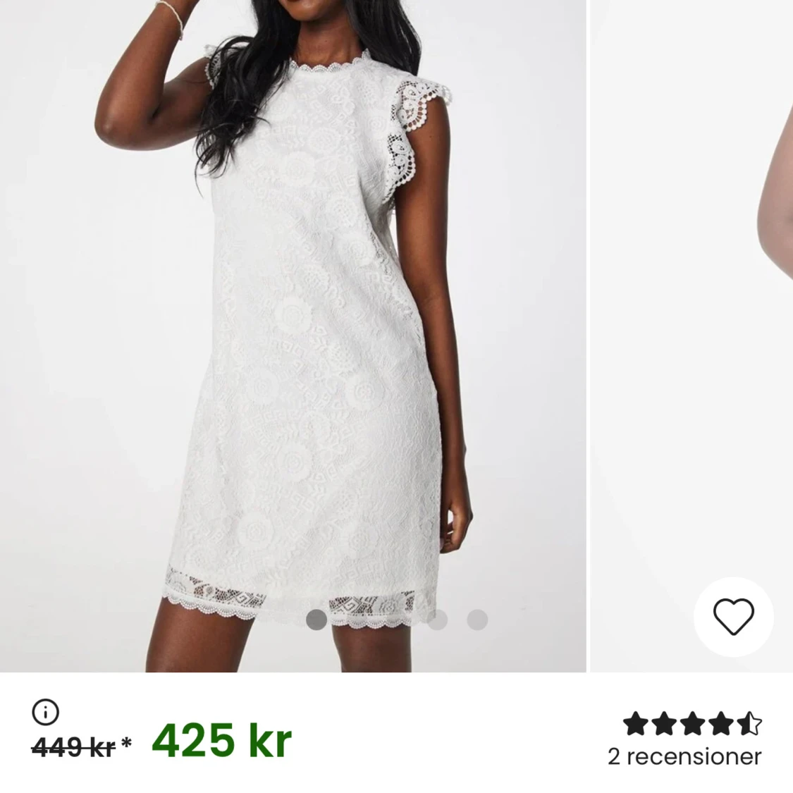 Vit spetsklänning - 4