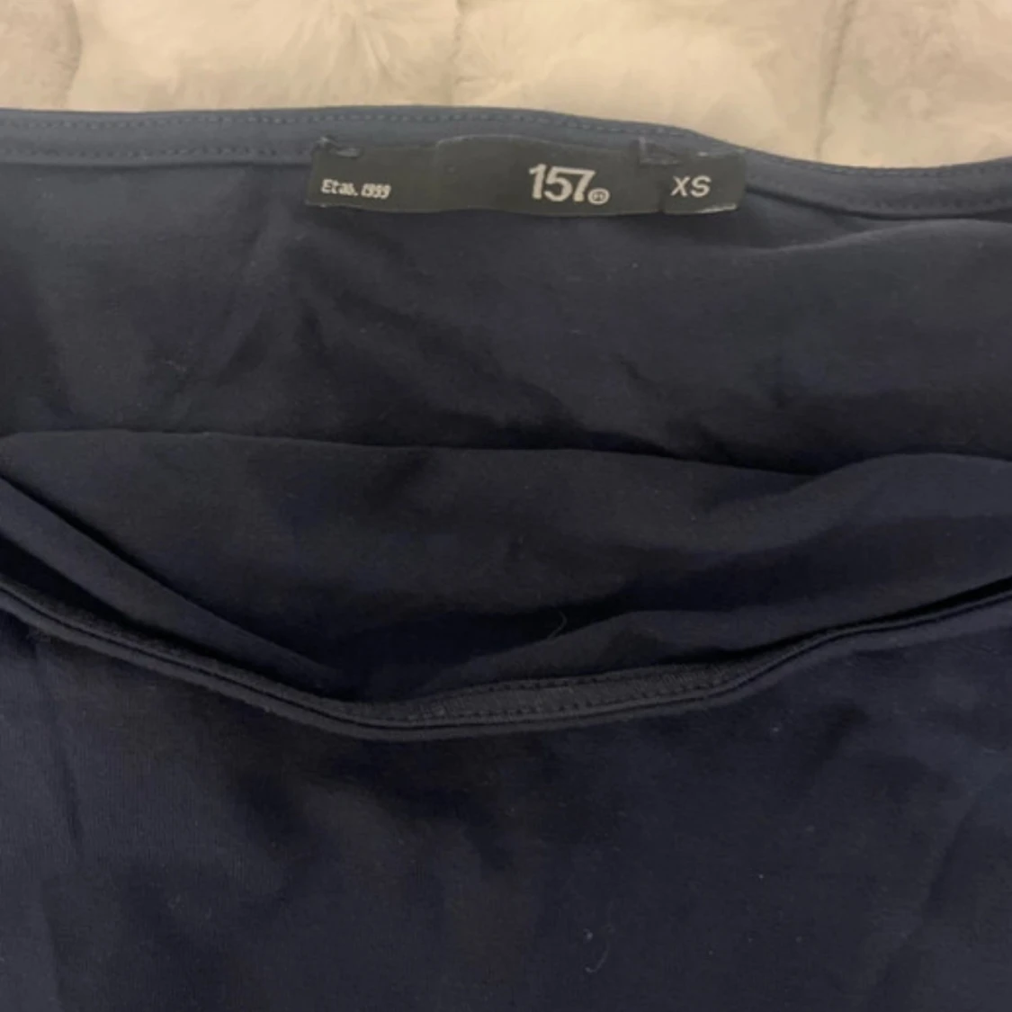 Mörk mörk blå långärmad topp från 157 - 2