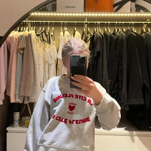 Grå sweatshirt med tryck  - super snygg helt oanvänd tröja från zara❤️skriv för fler bilder