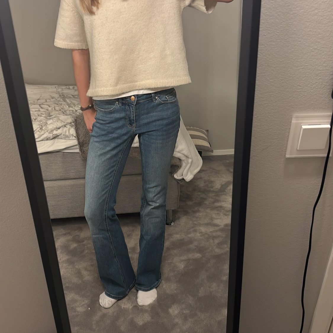 Blå LOW Bootcut Jeans - 1
