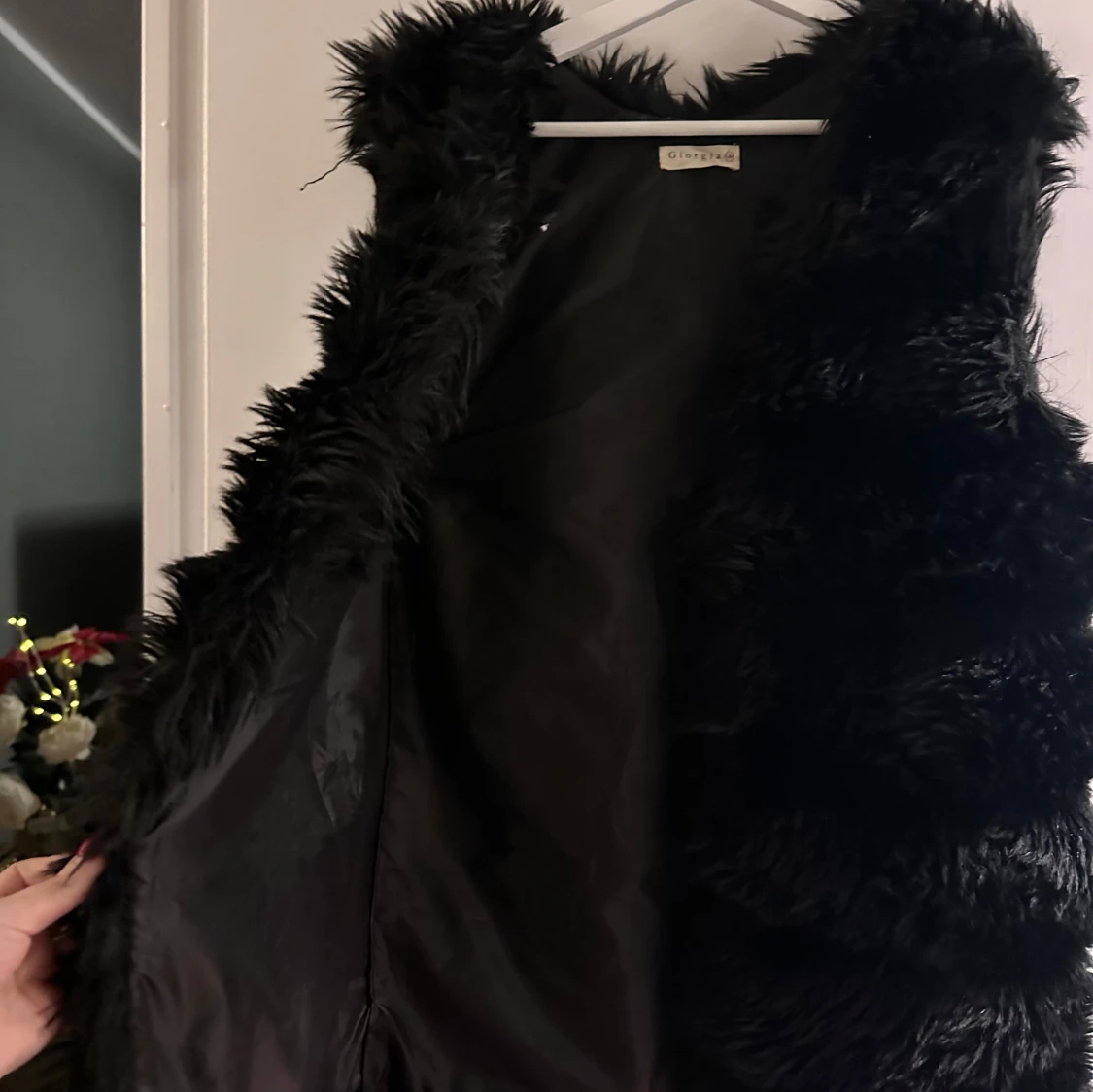 Svart pälsväst från Giorgia - 90