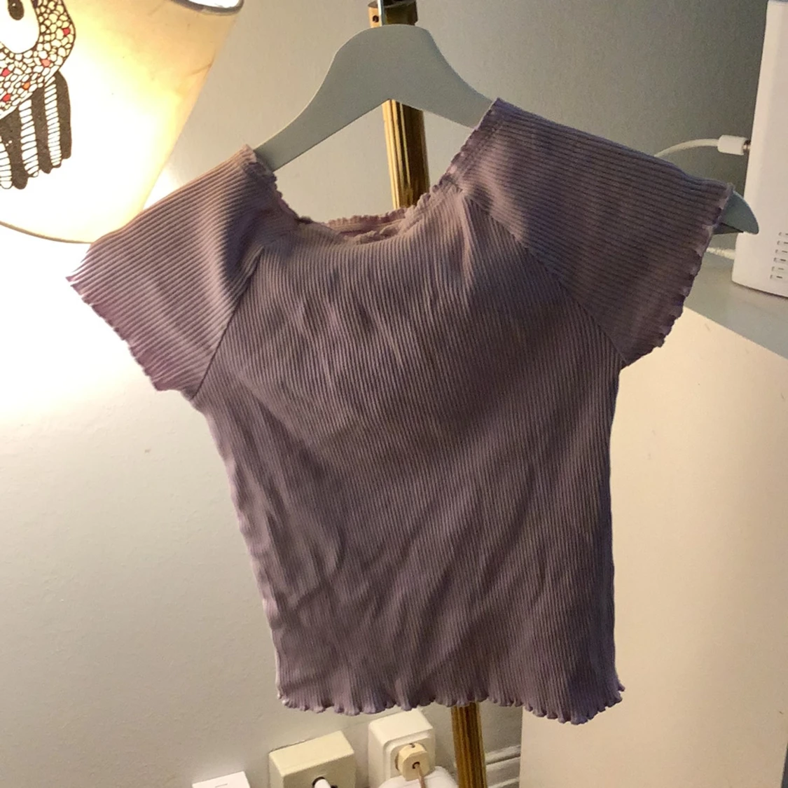 Lila ribbad topp från Lindex - 90