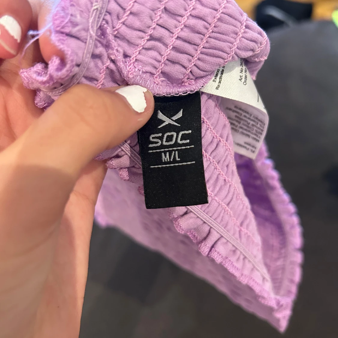 Lila bikiniöverdel från SOC - 90