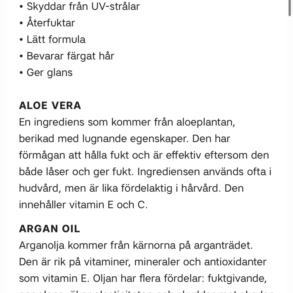 En sjukt bra produkt för att skydda håret mot UV solstrålningar året om! Endast testad ett par gånger men har redan många hårprodukter därac säljer jag! Pris är diskuterbart!. Skönhet.