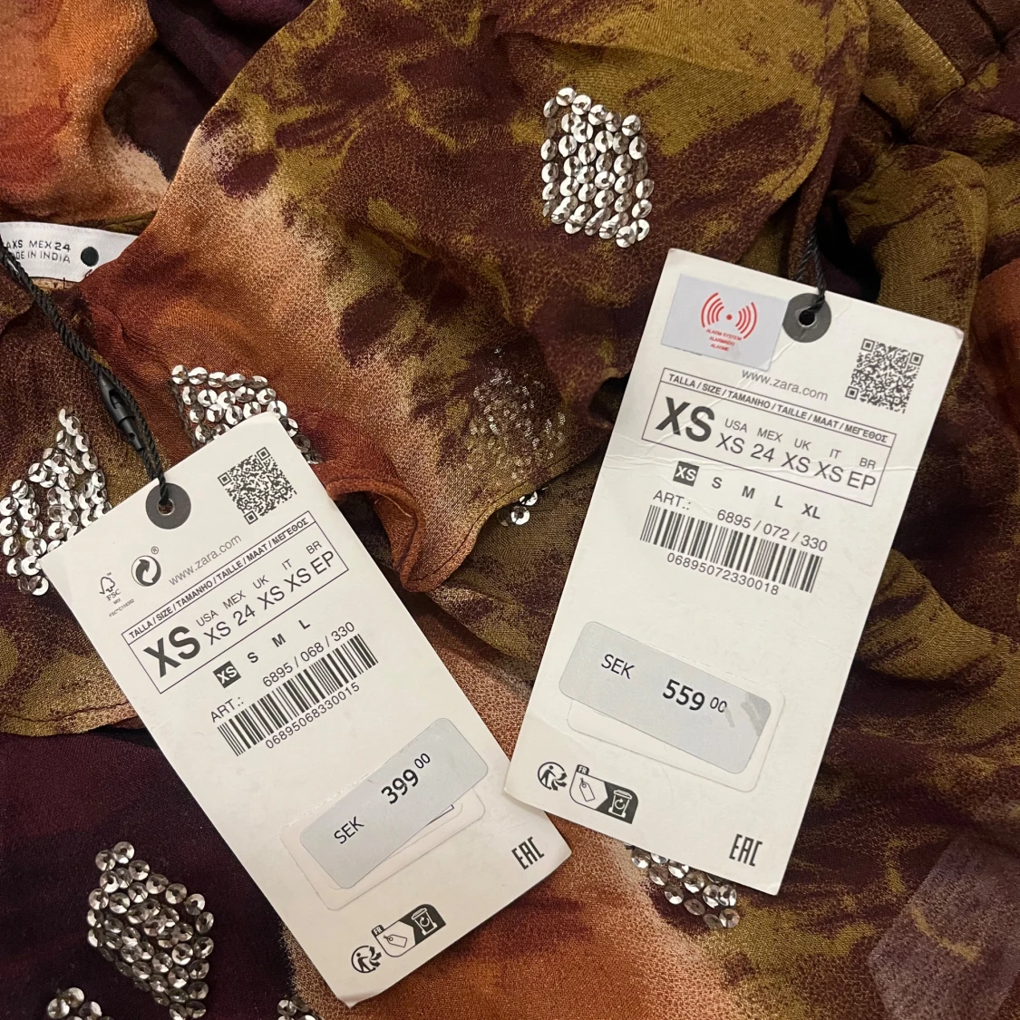 Mönstrat sett med paljetter - 91