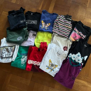 Bulk 15 T-shirts (läs beskrivning) - Alla från Welcome och passar M/L. Säljer i antingen: 5-par = 700kr / 10-par = 1200kr / 15 par = 1500kr