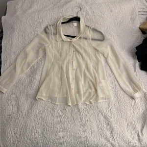 Vintage genomskinlig blus-skjorta - Jag säljer min vintage genomskinliga blus-skjorta med fina detaljer. Den är i storlek S. Från Whitney Ports klädlinje som inte är aktuell längre. 
