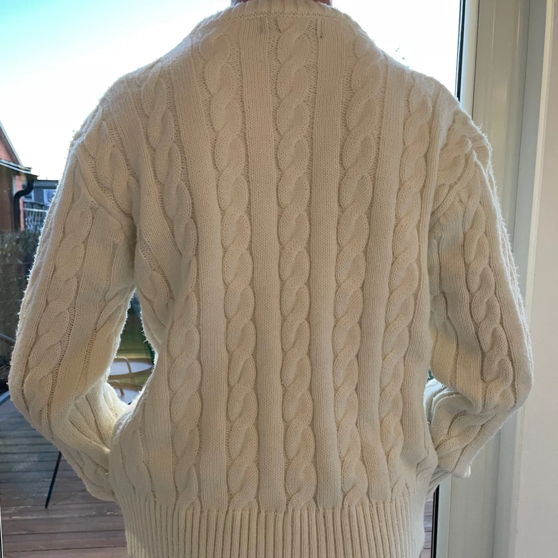 Vit stickad tröja från Ralph Lauren - 90