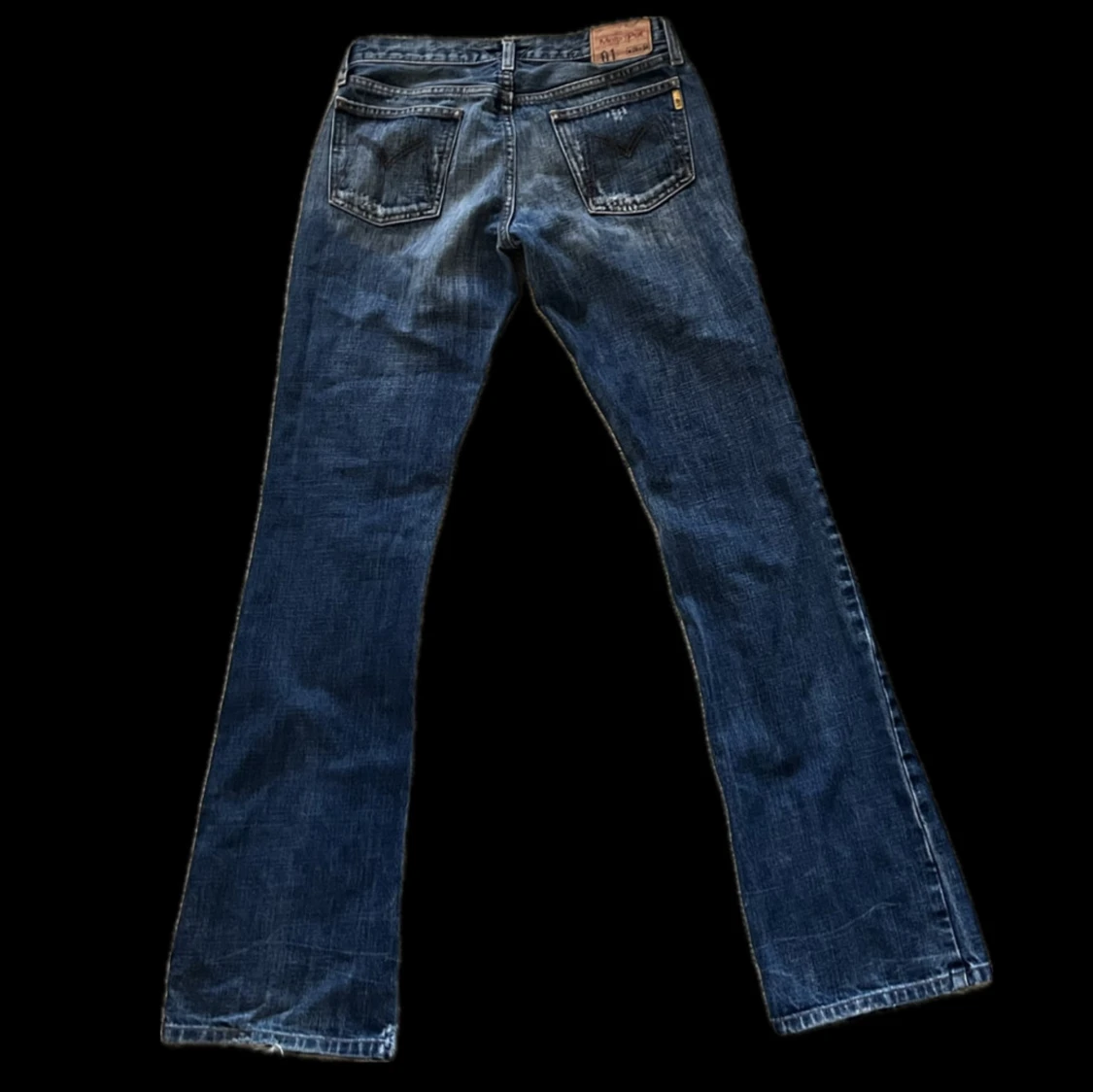 Blå bootcut jeans - 92