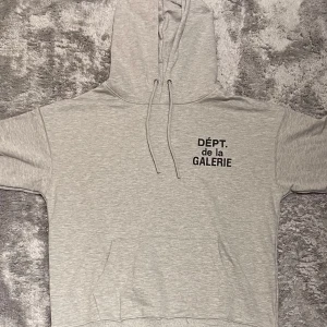 Gallery dept hoodie - Grå hoodie från gallery dept. Köpt på vinted för ungefär 500 kr. Obs ej authentisk. Storlek S och sitter lite baggy i fitten.