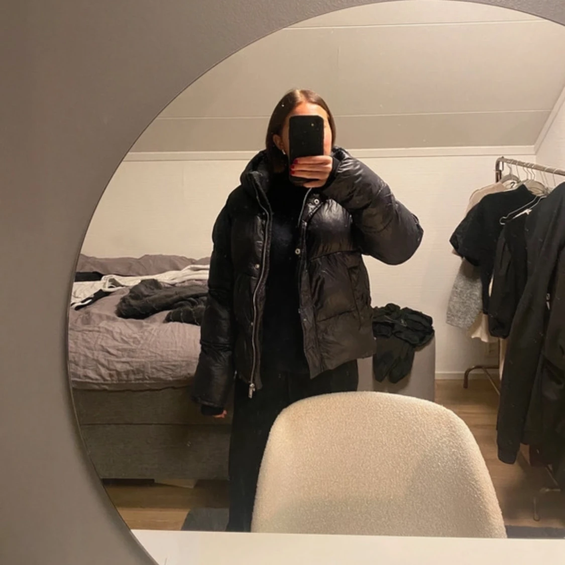 Svart pufferjacka - 91