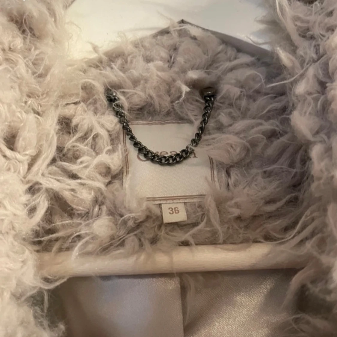 Beige pälsjacka - 91