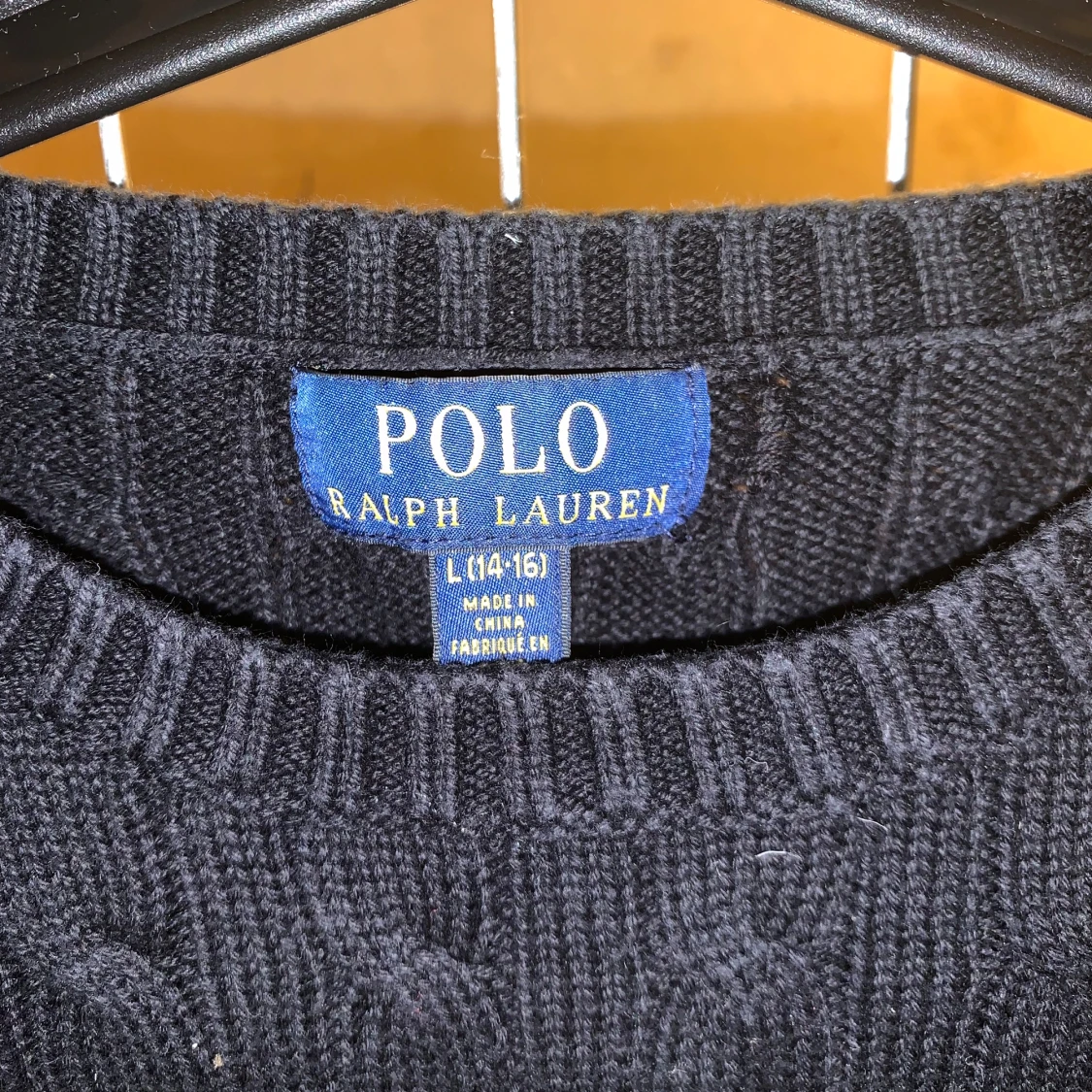 Svart stickad tröja från Polo Ralph Lauren