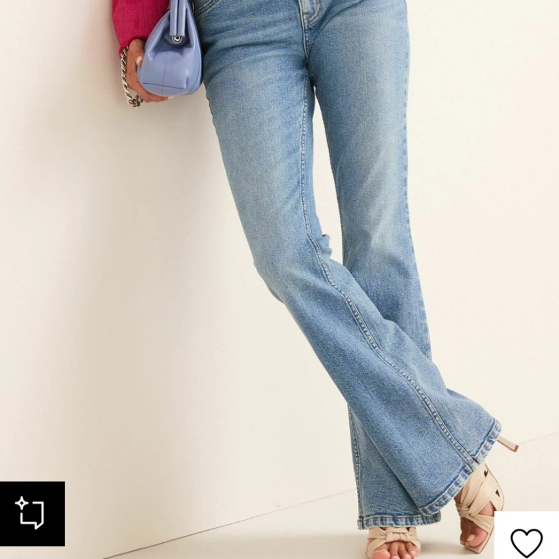 Blå bootcut jeans - 1