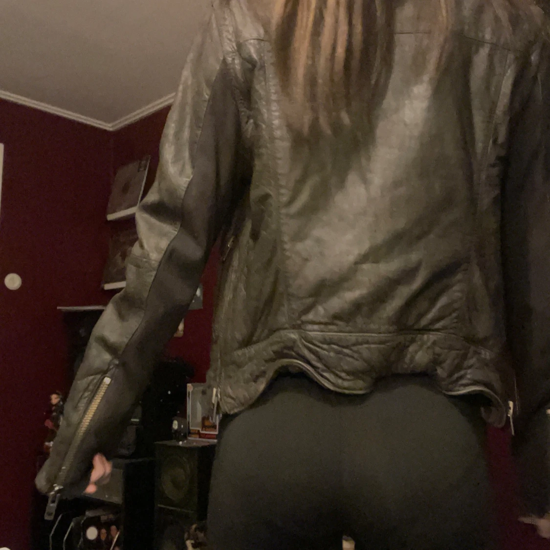 Mörkbrun skinnjacka  - 3