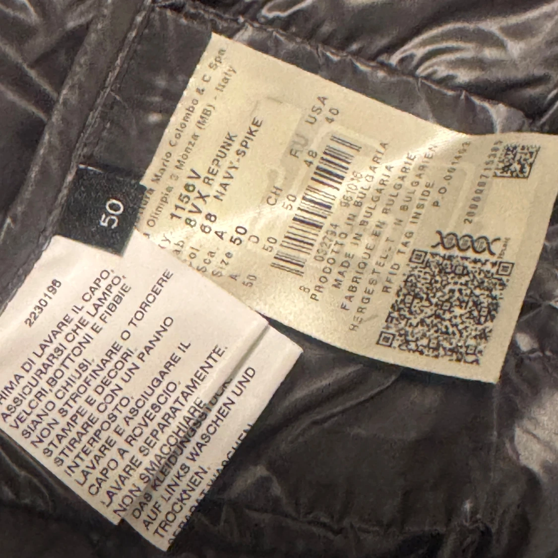 Mörkblå Colmar pufferjacka med huva - 3