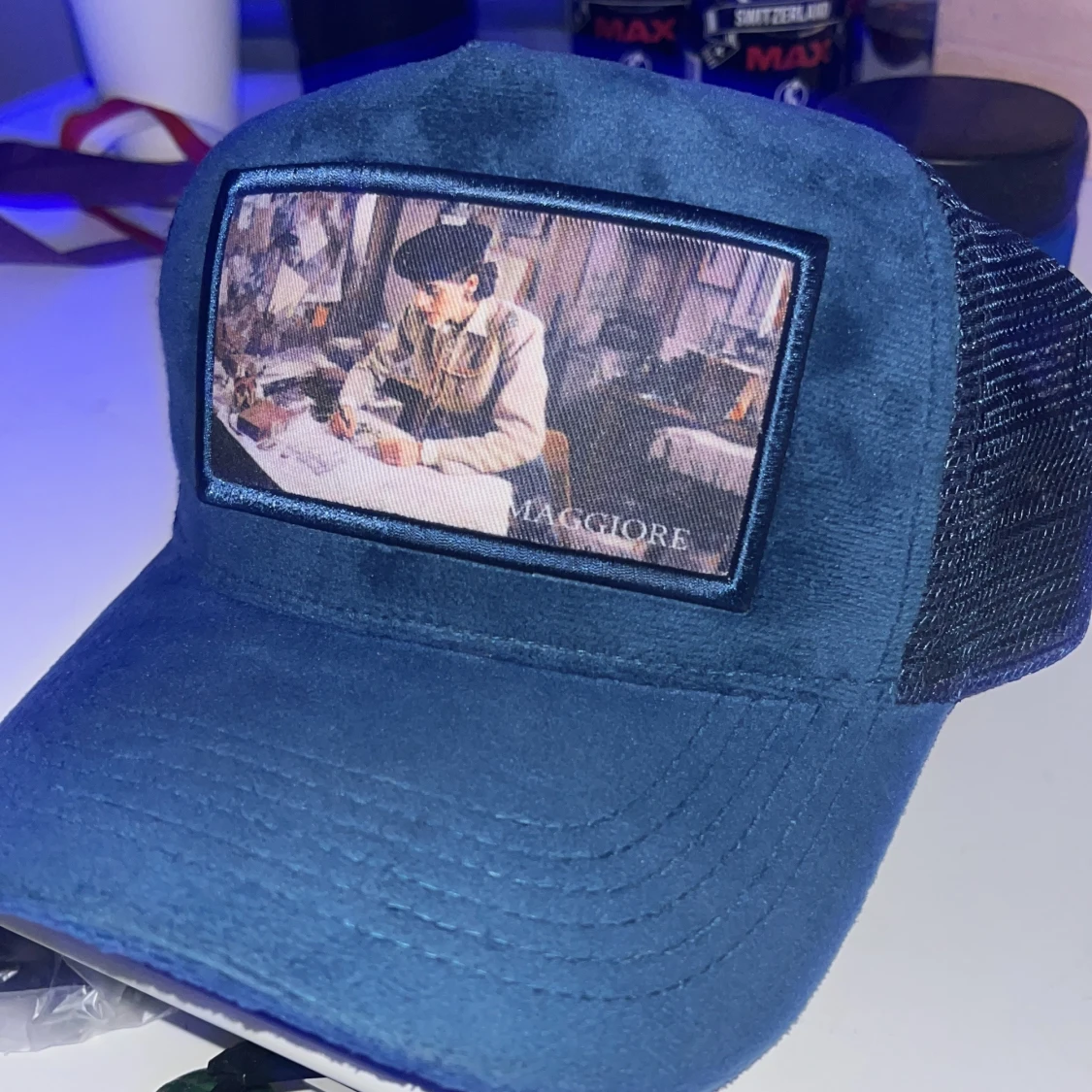 Blå keps från Maggiore med tryck - 1
