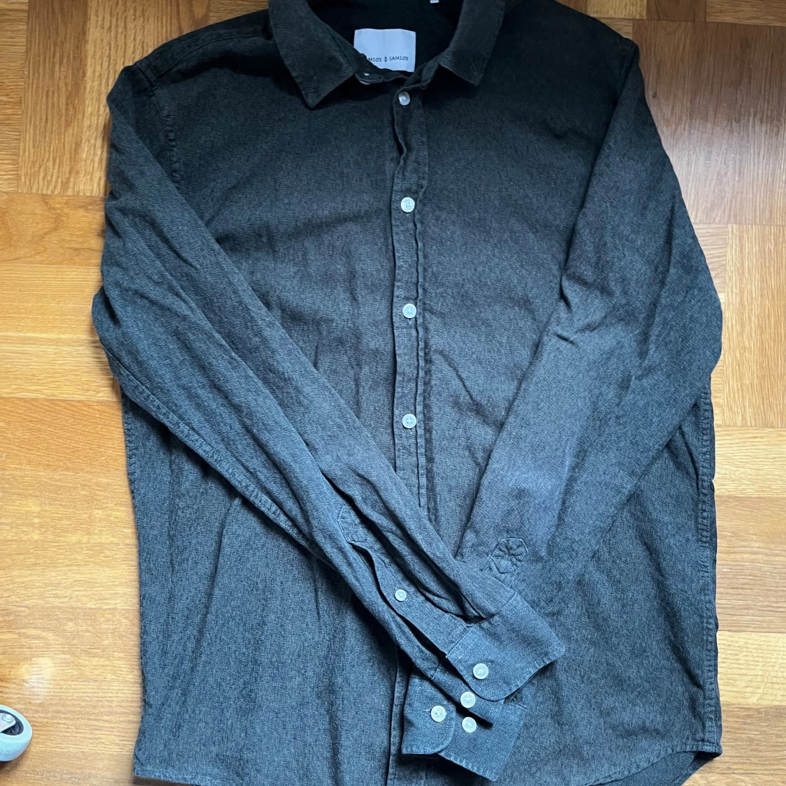 Mörkgrön skjorta från Samsøe Samsøe Stolek S - 2