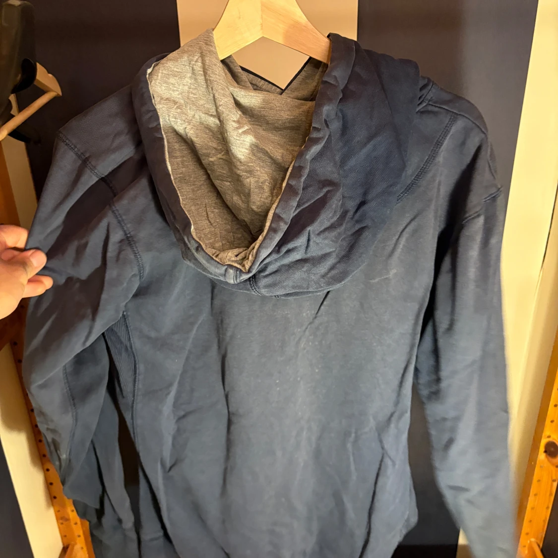 Blå hoodie från Solid med tryck - 1