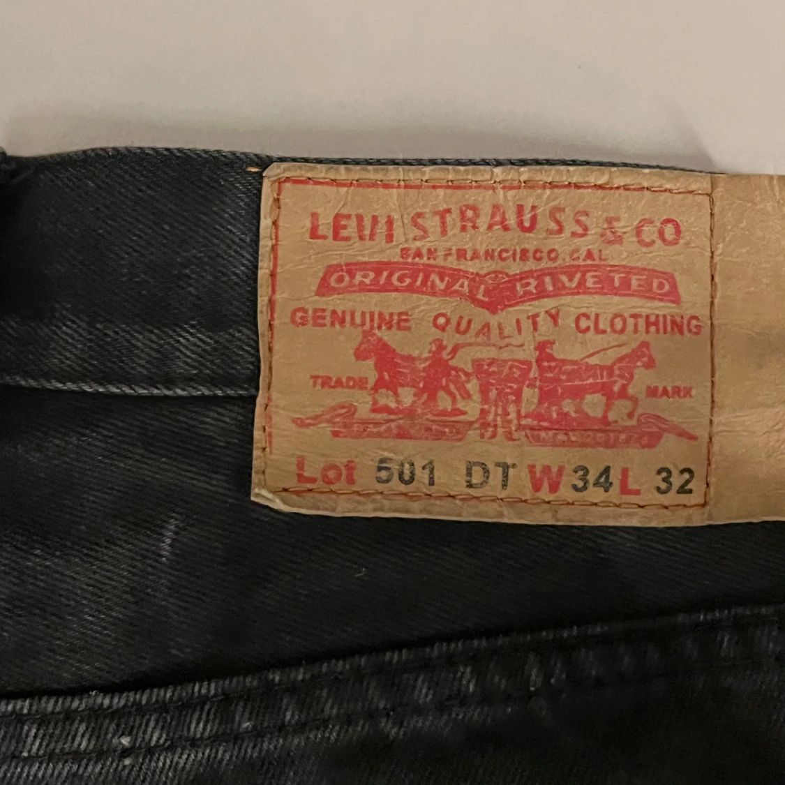 Levi's 501 svarta jeans denim tears - 2