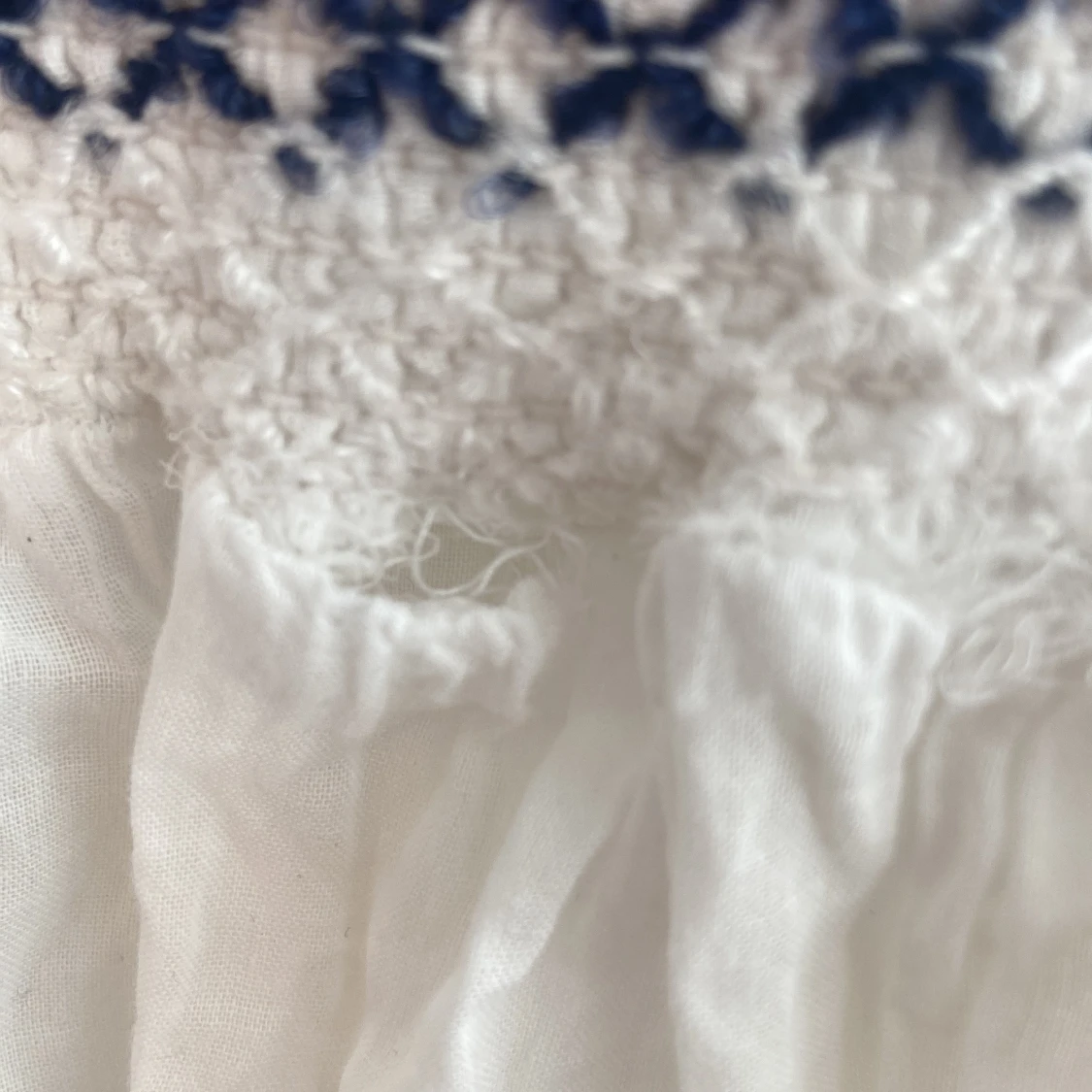 Vit och blå linnetopp från Vila XS - 3